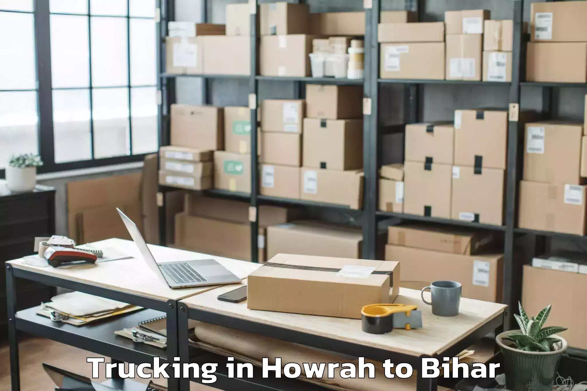 Book Howrah to Khajauli Trucking Online